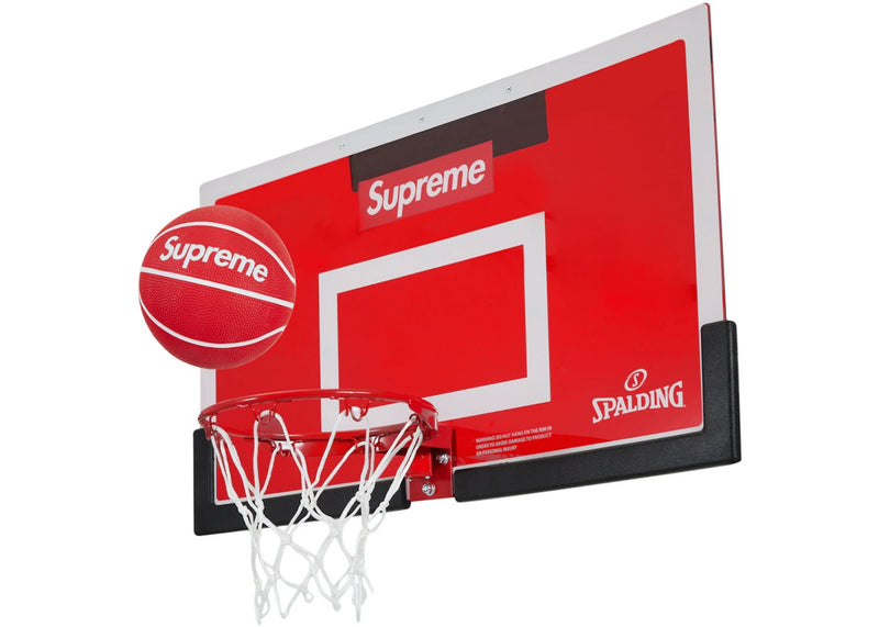 Mini-Basketballkorb Supreme x Spalding rot