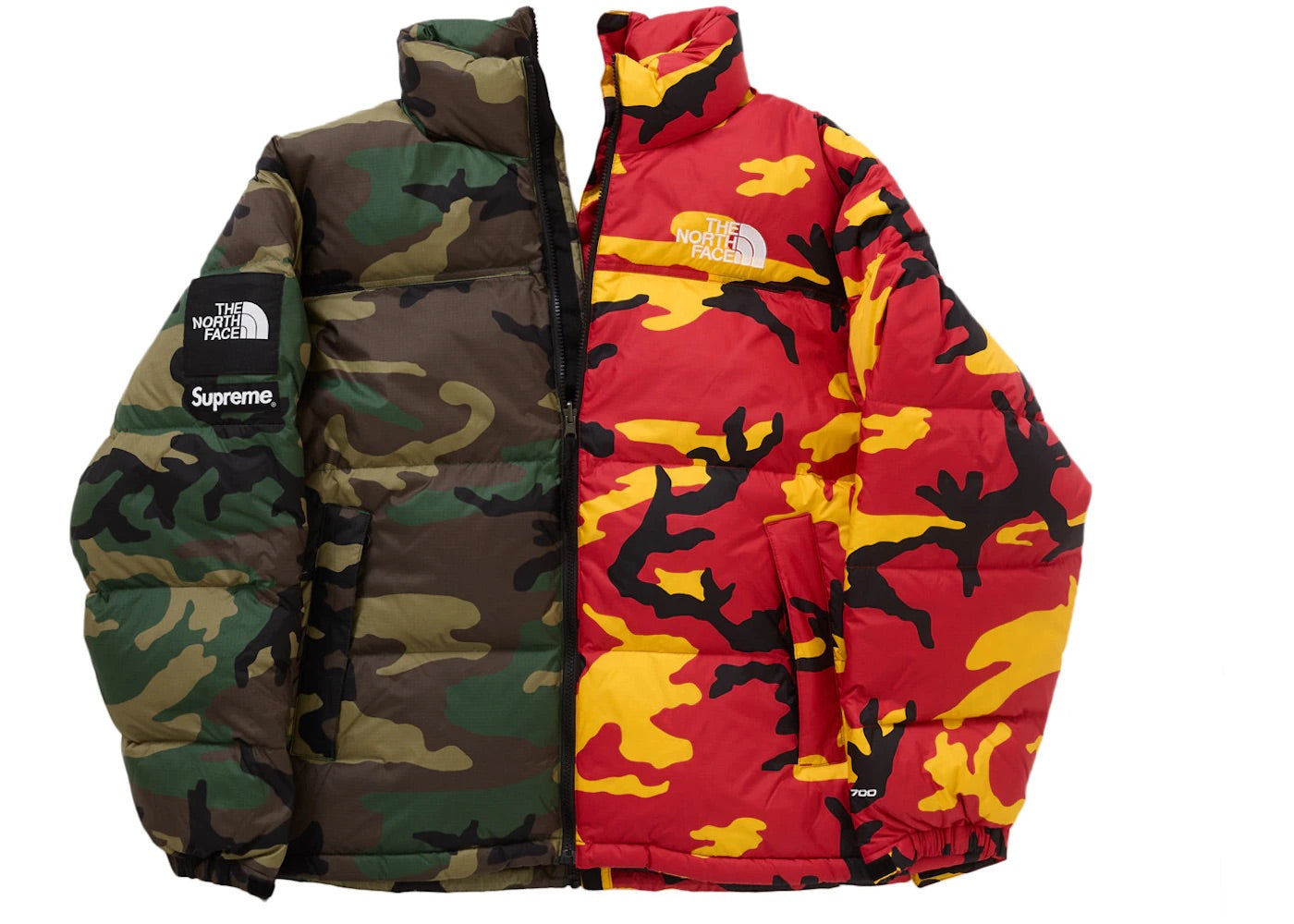 Supreme The North Face Split Nuptse Jacket Camo Celestial Collect